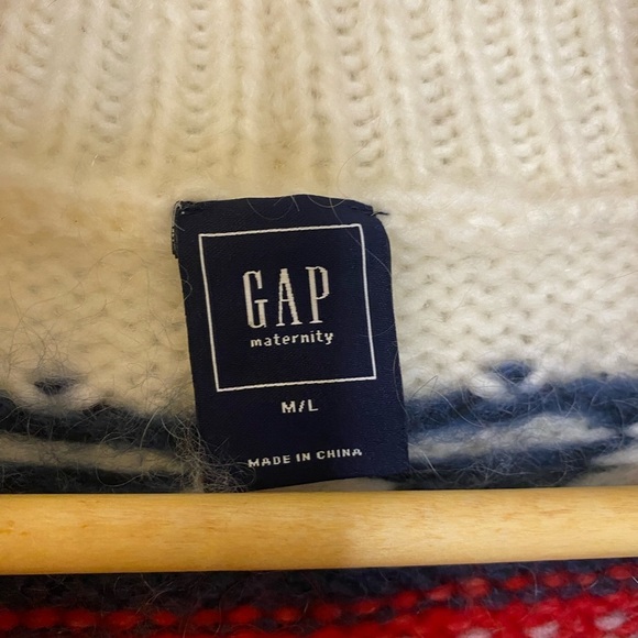 Gap Snow Cap Fair Isle Mohair Blend Maternity Cardigan - Picture 6 of 7